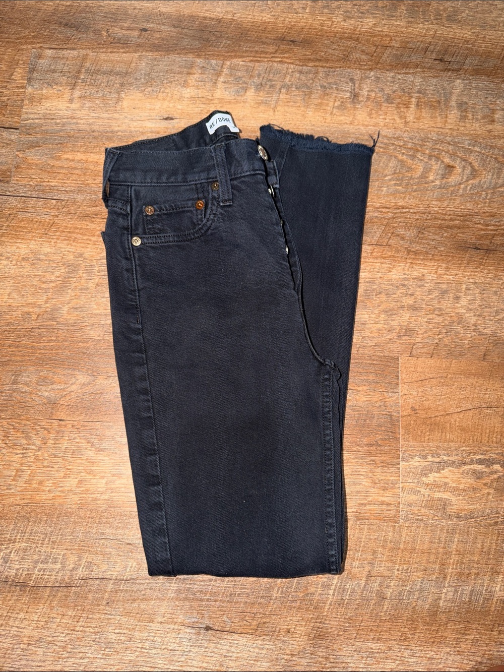 Re/Done Stove Pipe Ankle Crop Jeans